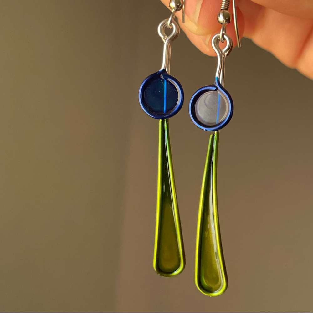 Stained-Glass Teardrop Earrings
